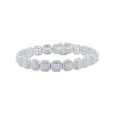 14K Gold | 8 CT | Baguette Diamond Tennis Bracelet
