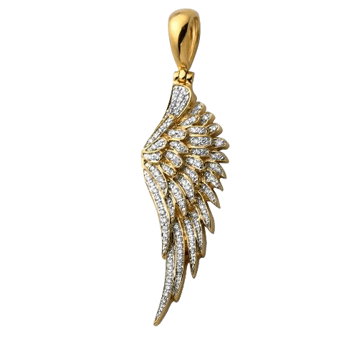 10K Gold | 1.00 CT | Diamond Angel Wing 