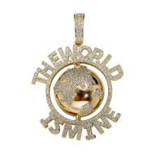 10K Gold | 5 CT | 'The World is Mine' Pendant 