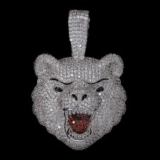 14K Gold | Diamond Bear Pendant 