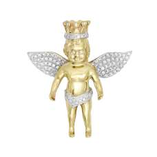 10K Gold | 0.60 CT | Diamond Angel with Crown