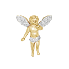 10K Gold | 0.65 CT | Diamond Angel Pendant 