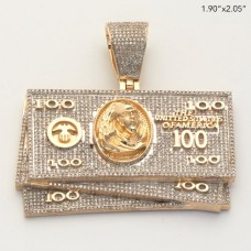 10K Gold | 2.65CT | Diamond Money Stack Pendant
