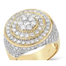 14K Gold | 4.35 CT |Diamond Men Circle Ring