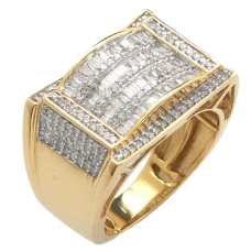 10K Gold | 0.85 CT | Diamond Baguette Ring 