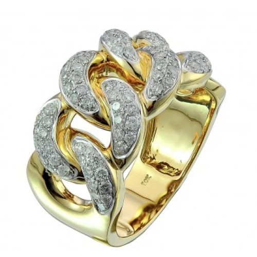 10K Gold | .50 CT | Diamond Cuban Ring