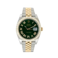 36mm | Rolex Diamond Watch Datejust Green Dial