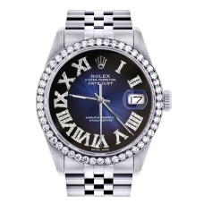 36mm | Rolex Diamond Watch Datejust Navy Dial  