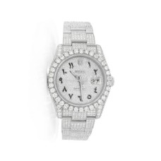 36mm | Diamond Rolex Datejust Steel Watch